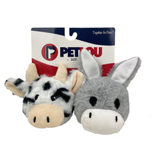 Load image into Gallery viewer, 4&quot; EZ Squeaky Ball Twin Pack - Cow &amp; Donkey
